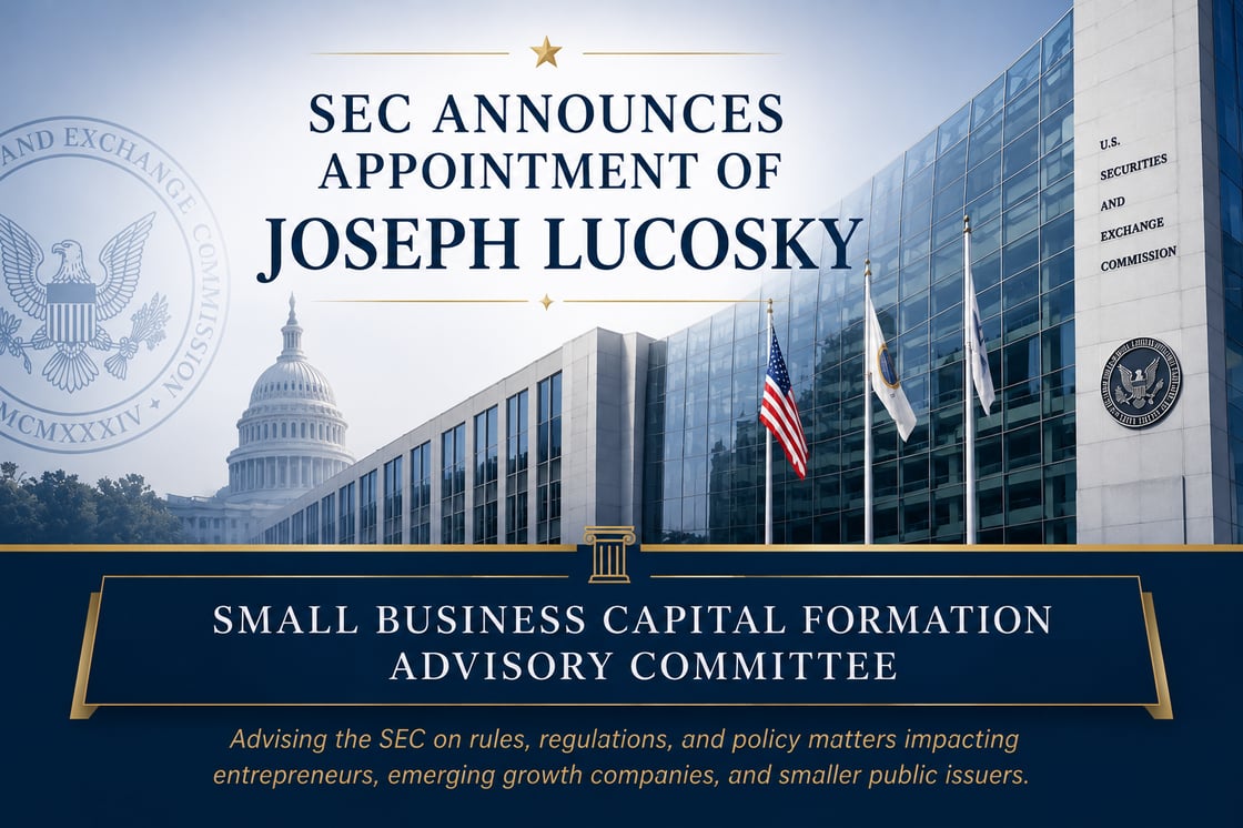 SEC Appointment - Joseph Lucosky